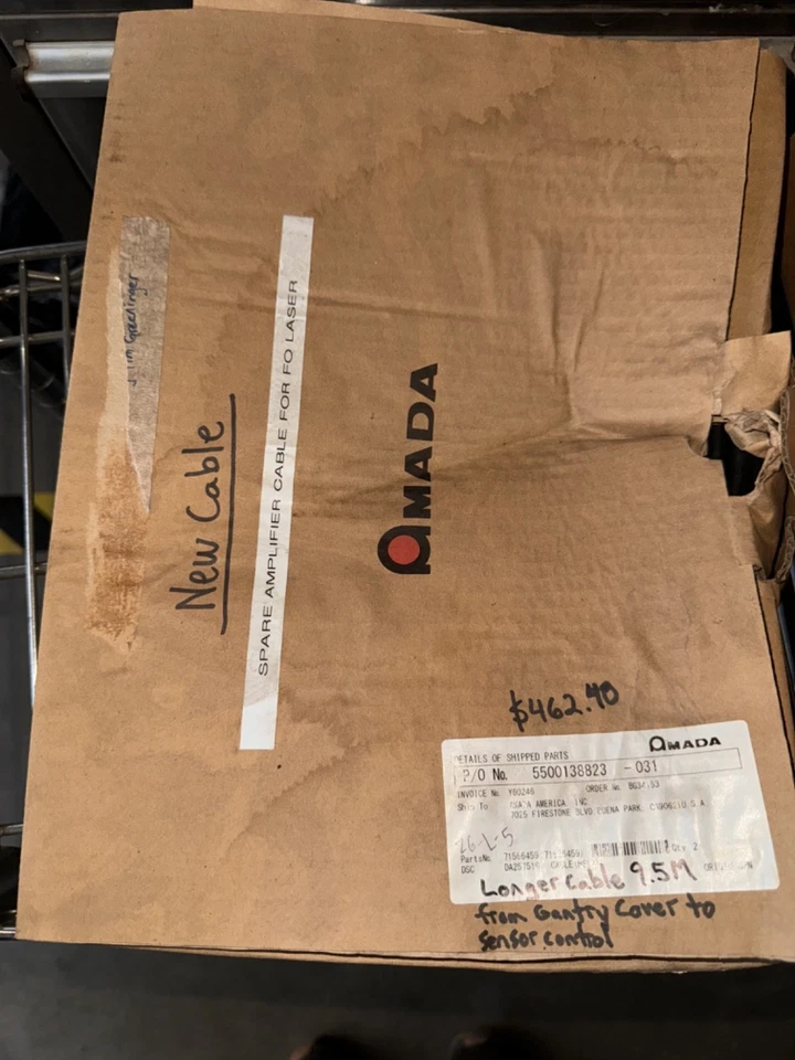 Cabo sensor Amada HS-13 9,5M 75666459 DA25759 OEM controle de altura a laser - Imagem 2 de 4