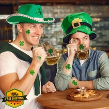 St. Patrick's Day Shamrock Temporary Tattoos Face Stickers