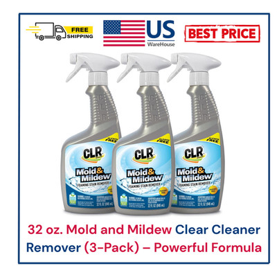 32 oz. Mold and Mildew Clear Cleaner Remover (3-Pack)   Powerful Formula