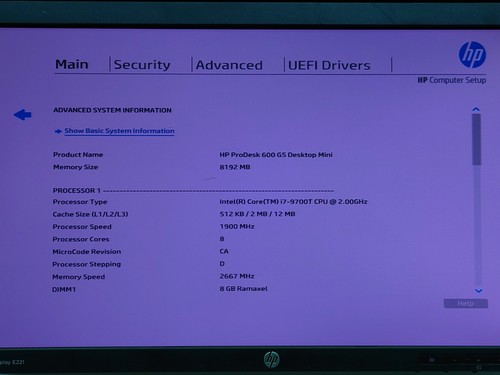 HP ProDesk 600 G5 DM i7-9700T 8GB RAM No OS/SSD - Afbeelding 3 van 6
