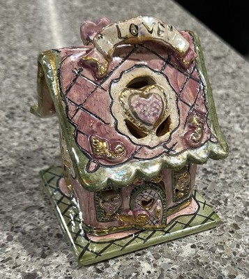 Early Release Blue Sky Clayworks Heather Goldminc Love Shack tea candle holder