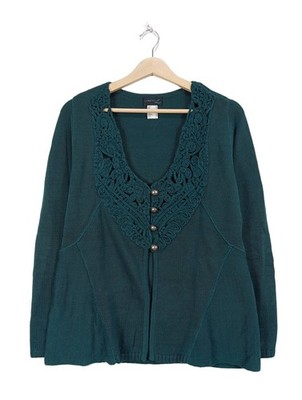 CREATION L. Cardigan Damen Jacke Gr. DE 42 grün Casual-Look