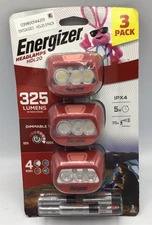 Energizer 325 Lumens Headlamps 3 Pack  HDL20 Headlight 4 Modes