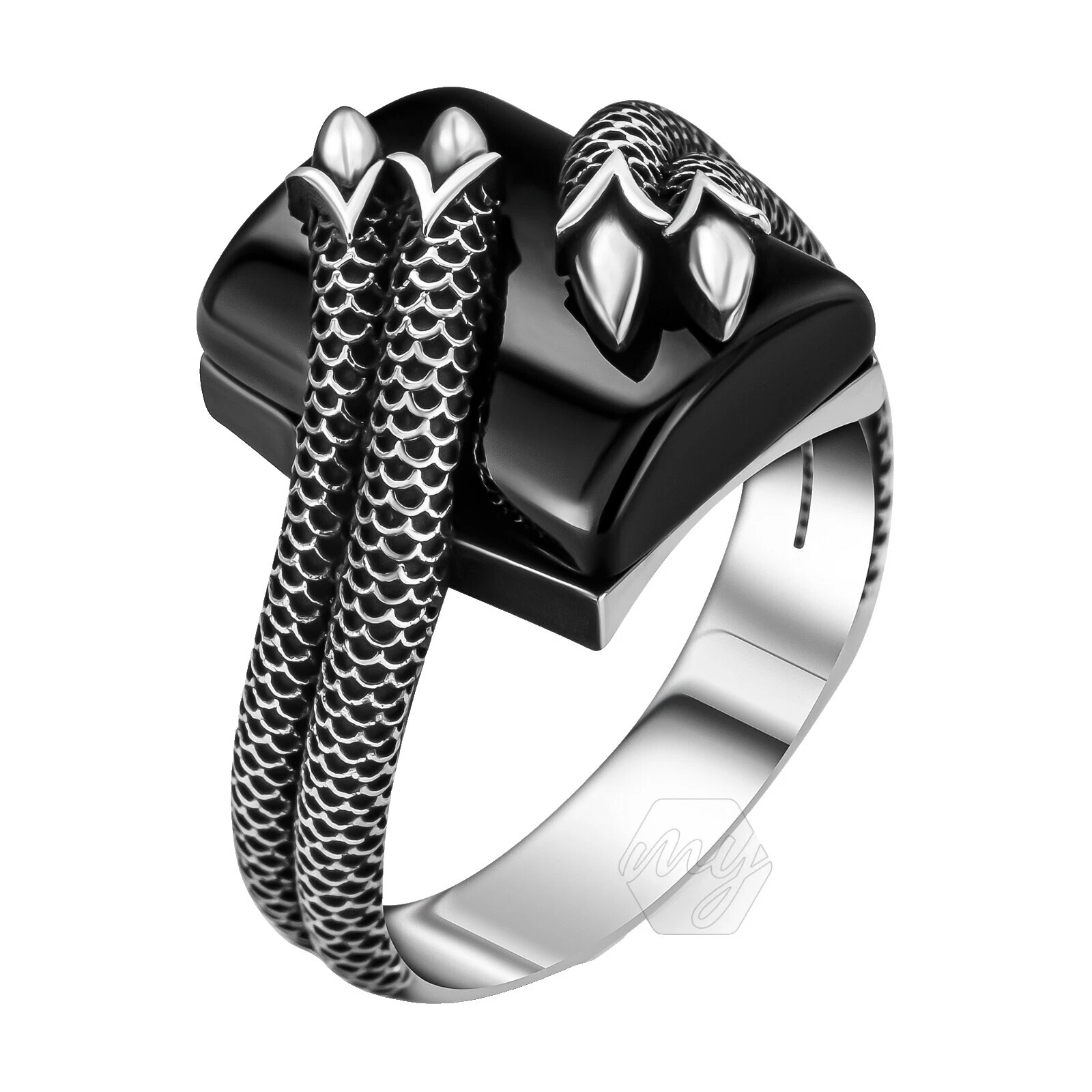 Joyería de plata esterlina hematita para hombre