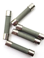 Lot of 5 Bussmann MDA10 Fuses 10 Amp 250 Volt Slow blow Ceramic 1/4" x 1-1/4"