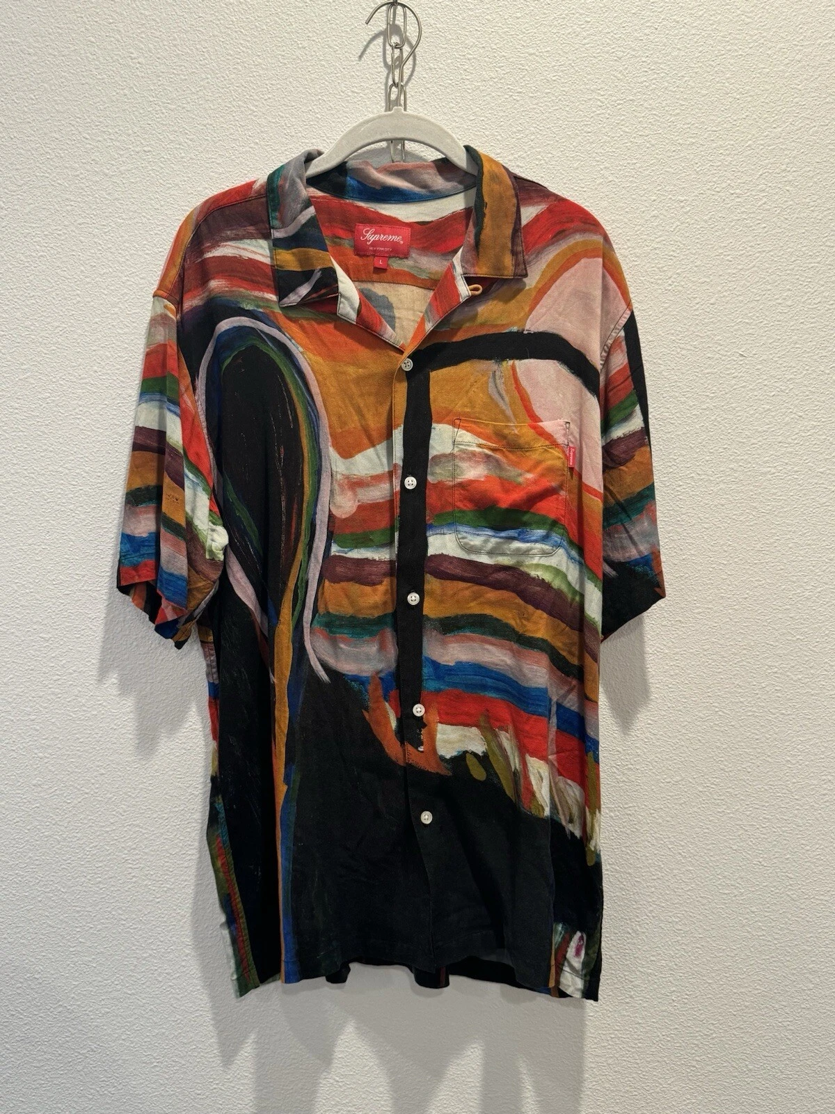 SUPREME REAPER RAYONNE CHEMISE BOUTONNÉE L pas de mots pour les sentiments bape box logo cdg