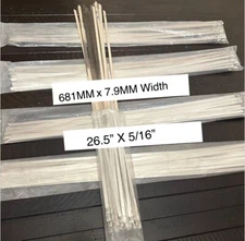 26” Stainless steel zip ties 681 x 7,9mm 114kg Metal up to 500°C (lot of 300pcs)