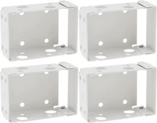 4 Pack Blinds Brackets 2 Inch White Low Profile Box Mounting Bracket for Window 