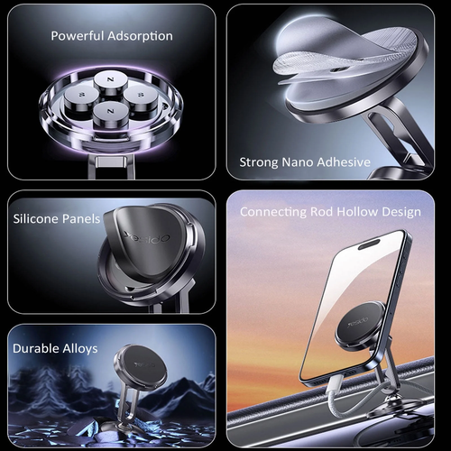 Magnetic Car Mount: 360 Degrees Rotatable Car Phone Holder - Air Vent Dashboard - 第 10/12 張圖片