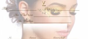 Geschenk Gutschein Lashes Wimpern Kosmetik Friseur Nagelstudio Geschenkgutschein Ebay