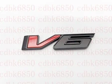 For GM Canyon Colorado V6 Rear Tailgate Badge  Emblem Decorate Matte Black Red
