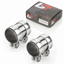 2x double clamp pipe connector exhaust Ø 60 x 95 mm for Renault Clio Espace