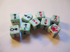 1997 Triopoly Replacement Game Dice Complete set 9-dice 5/8 inch each