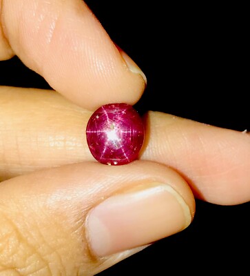 3.87cts Gorgeous 6 Rays Natural Unheated Star Ruby Cabochon India Loose Gemstone