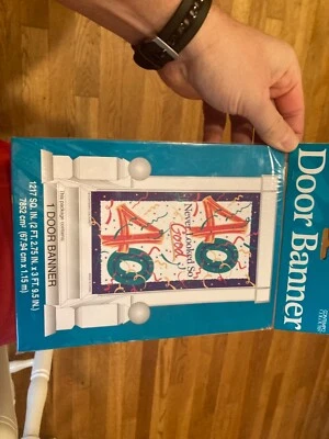 DUAIAI 40th Birthday Decorations Happy Party Door Cover Banner 2’x3’ 40 Never looked so