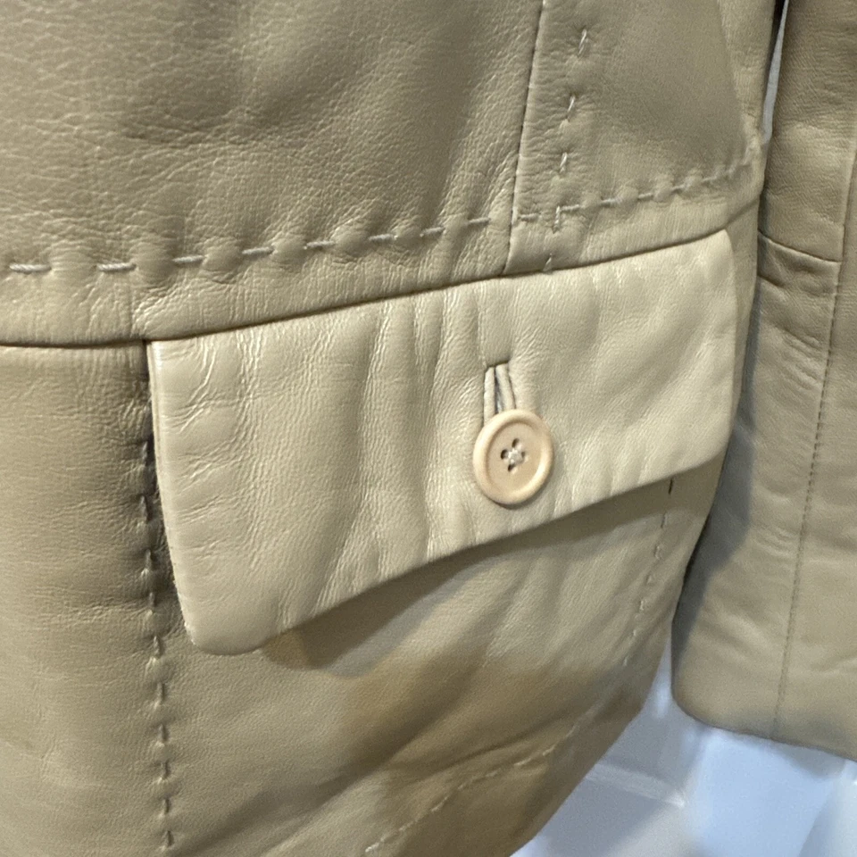 Isabella птица кожаная куртка размер 16 с подкладкой карманы шов деталь б/у в отличном состоянии - Изображение 3 из 4