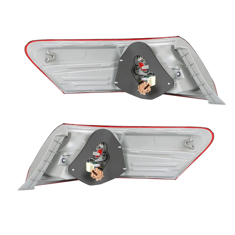 Conjunto de lanternas traseiras laterais para motorista + passageiro para lente transparente Toyota Camry 2010-2011 - Imagem 3 de 4