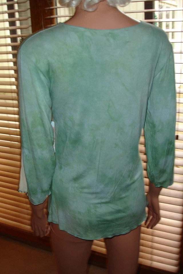 Camisa Top Bleu Clair Claire Pettibone Impresión-Aqua~Estilo25440312 Talla S Foto 4 de 4