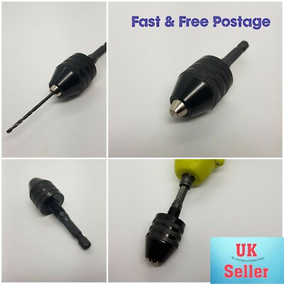 8 mm schlüsselloses Bohrfutter Umbau Sechskantschaft Adapter Bohrer Schnellwechsel Schraubendreher UK
