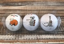 Vintage Spalding Hot Dot Golf Balls Australia w/ Animal logo Set of 3