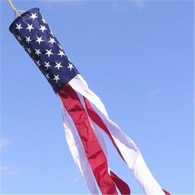 Annin Flagmakers 273 U.S. Flag Windsock with Embroidered Stars and Six Sewn S...