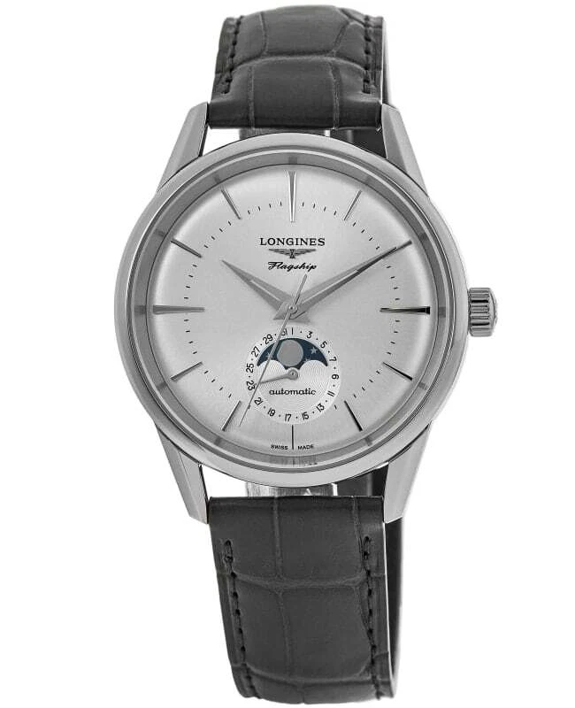 Orologio Uomo Automatico Longines Flagship Heritage Fasi Lunari L4.815.4.72.2 Nuovo