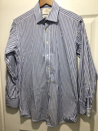 MENS HAWES & CURTIS LUXURY 2 PLY COTTON ST JAMES SLIM FIT SHIRT COLLAR 15/33 IN - Picture 3 of 16