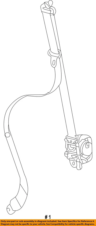 Used Front Left Seat Belt Front fits: 2007 Saturn Ion bucket Sdn driver retracto Foto 4 de 4