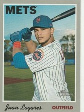 2019 Topps Heritage # 26 Juan Lagares - New York Mets MLB Baseball Card
