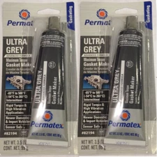 2 X PERMATEX ULTRA GREY RTV SILICON GASKET 82194 GRAY 3.5 OZ.