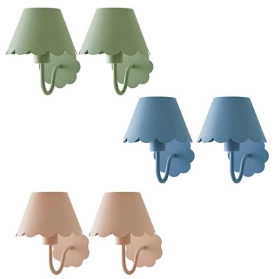 2x Wiederaufladbare Wand Leuchten Jakobsmuschelschirme Wohnzimmer Nachttisch Leuchten