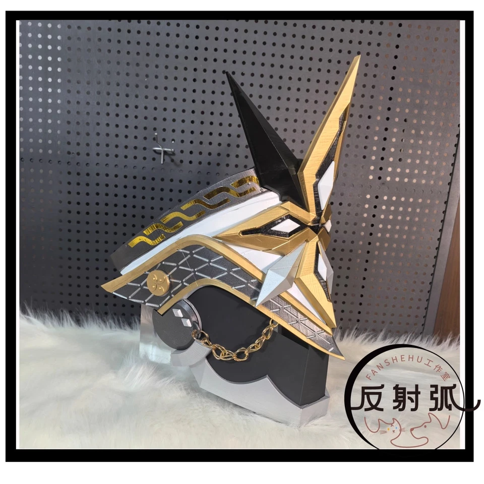 Genshin Impact Mask Fatui The Captain Capitano Helmet Cosplay Full Mask Props - Image 4 of 4