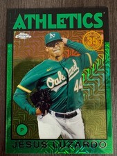 2021 Topps Silver Pack Jesus Luzardo 1986 Chrome Green Mojo Refractor /99
