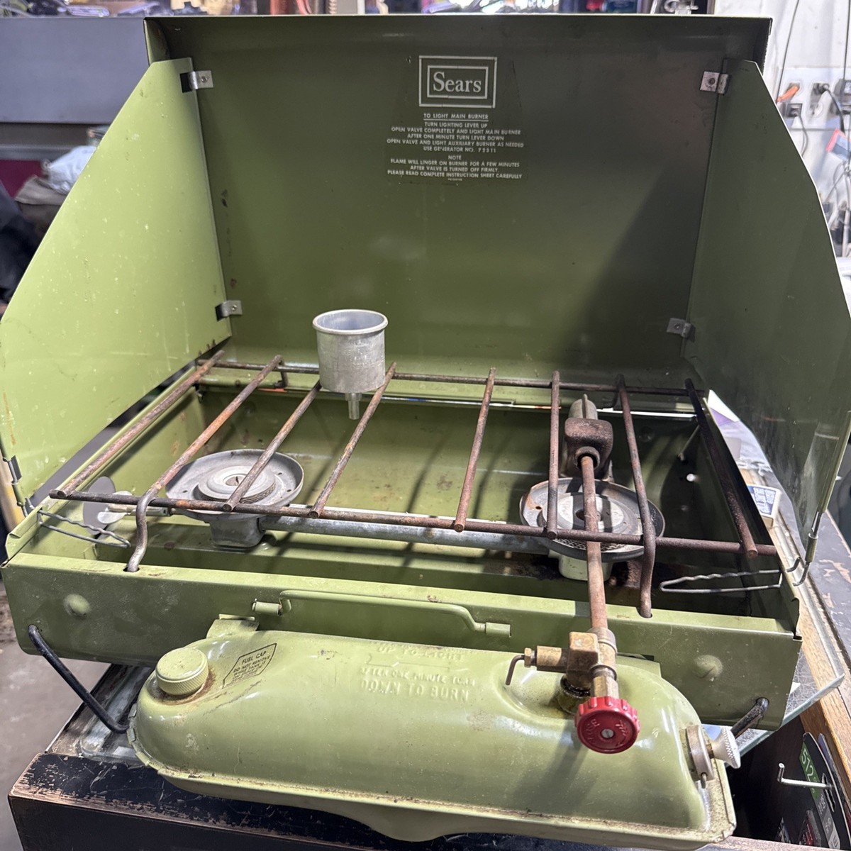 SEARS ROEBUCK Model 476.72245 シアーズ ストーブ ヴィンテージ買取】シアーズのガソリンツーバーナー476.72245