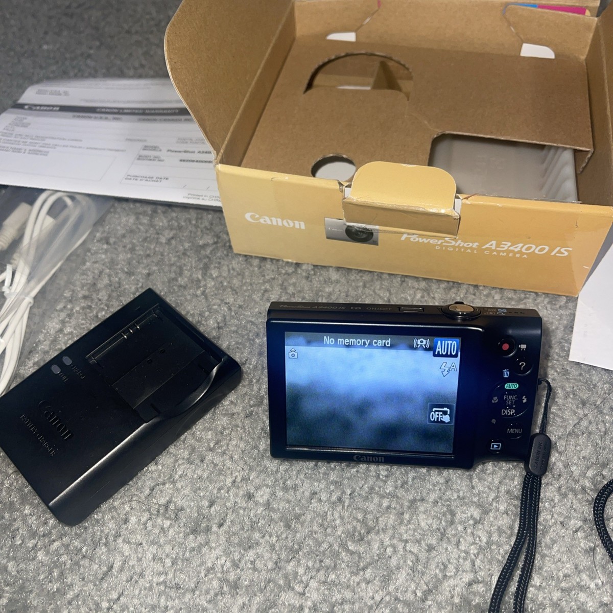 Canon PowerShot A3400 IS 16.0MP Digital Camera - Black for sale