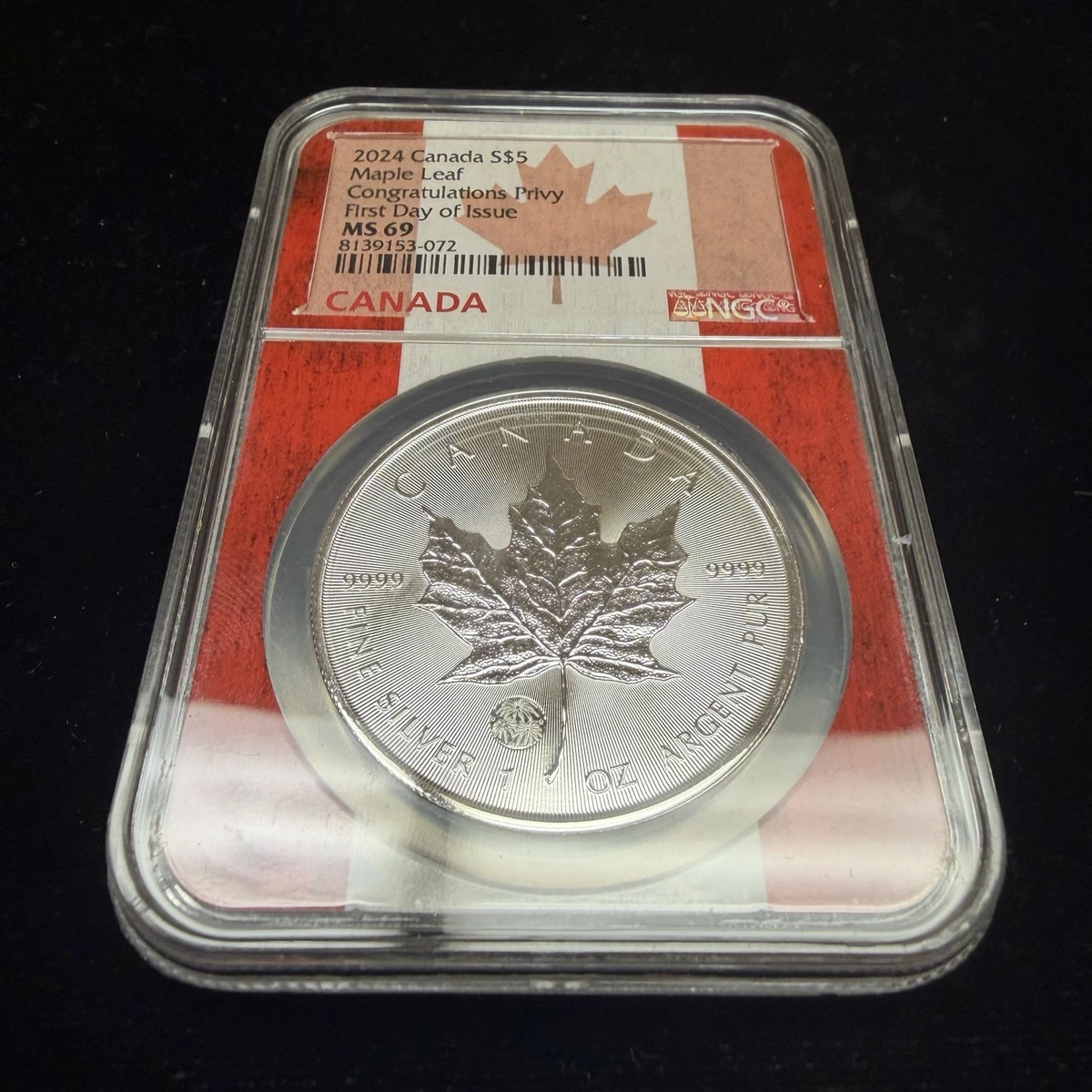 Canadian Maple Leaf NGC Grade MS 69 Silver Bullion Coins for sale