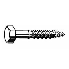 Lag Screw, 5/16 In, 3 In, Steel, Hot Dipped Galvanized Hex External Hex Drive,