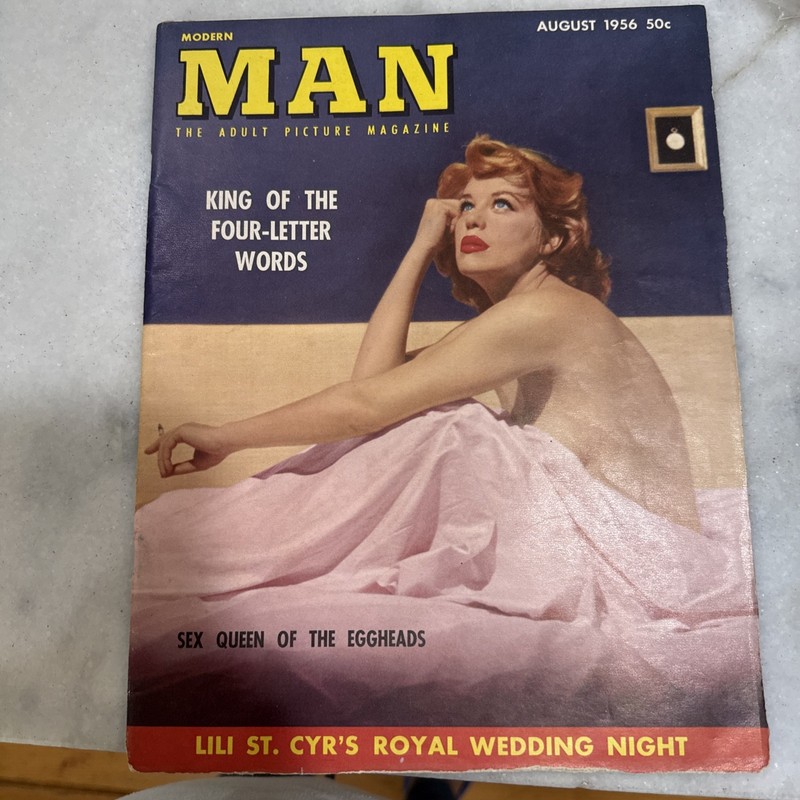 1956 August, Modern MAN Magazine, Sex Queen Of The Eggheads (MH64)
