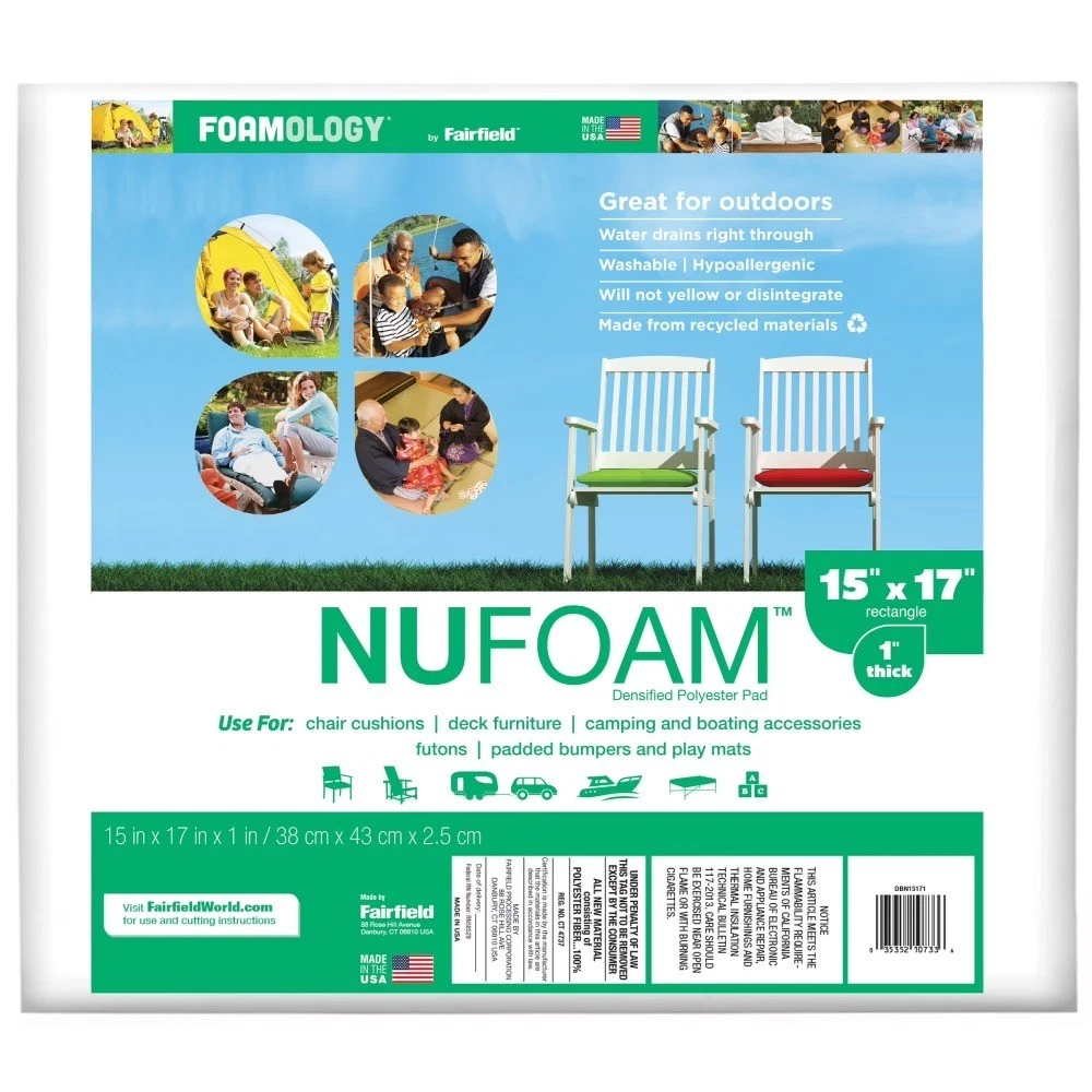 Poly-Fil NuFoam Pad 15 x 17 x 1 inch Thick