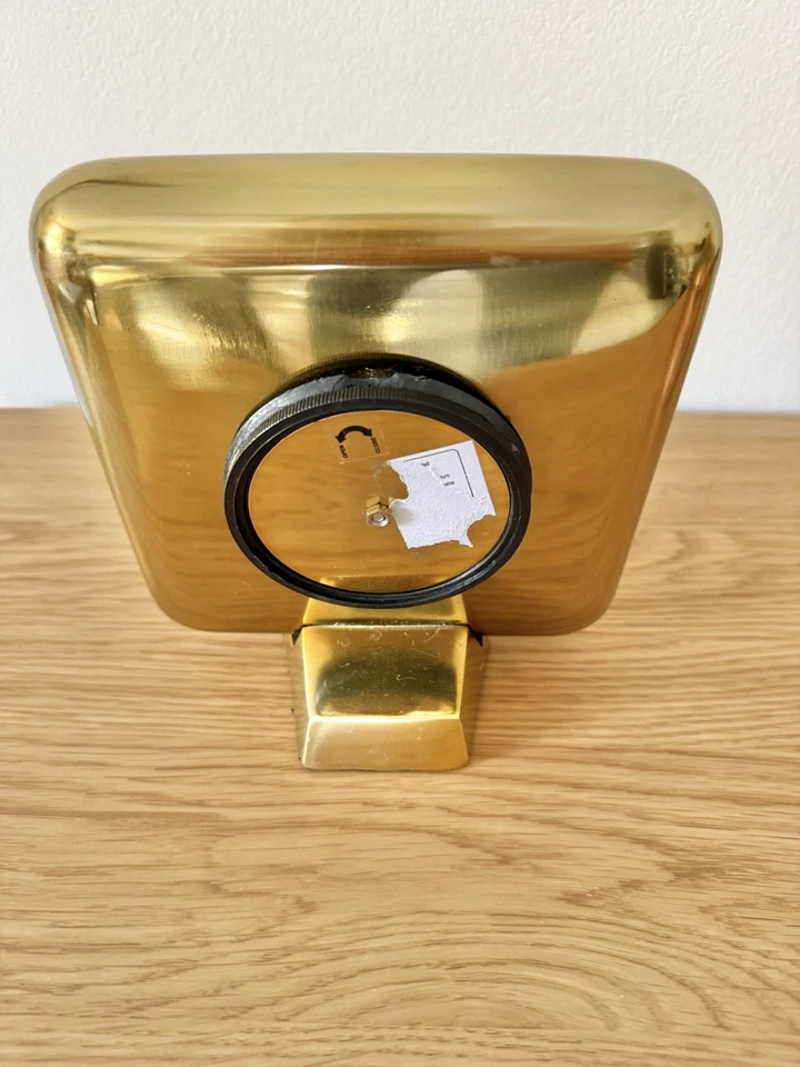 Vintage Mid Century Modern Retro Gold Chrome Bubble Clock Eiffel Tower Paris - Image 2 of 4