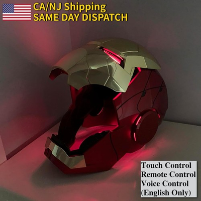 #ad #ad 2026 Iron Man MK5 1:1 Helmet Wearable Voice control Mask Cosplay Golden AUTOKING $135.00