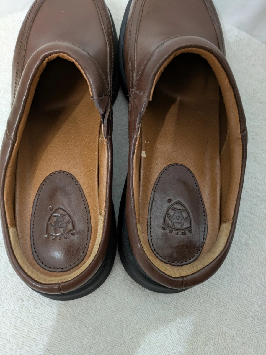 Ariat Leather Upper Brown Comfort Shoes for Women for sale  display picture 1