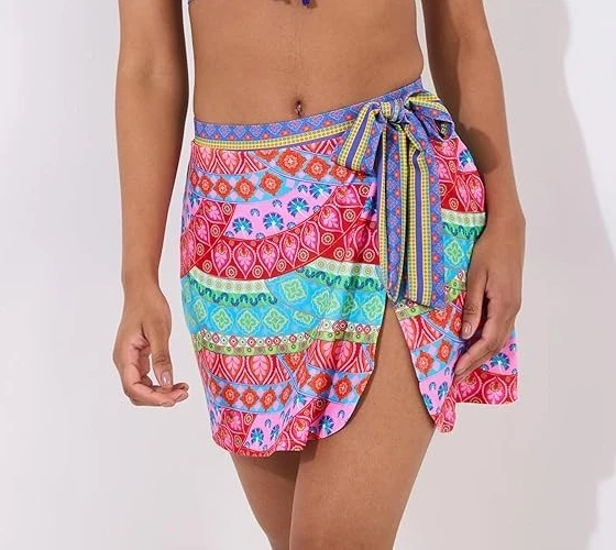 Joe Brown's Tassel Trim Wrap Swim Skirt UK 10 Multicoloured Bikini Bottoms - Image 2 of 4