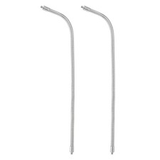 2Pcs 1/4" Male to Male Thread Heavy Duty 20" Gooseneck Tube, Chrome