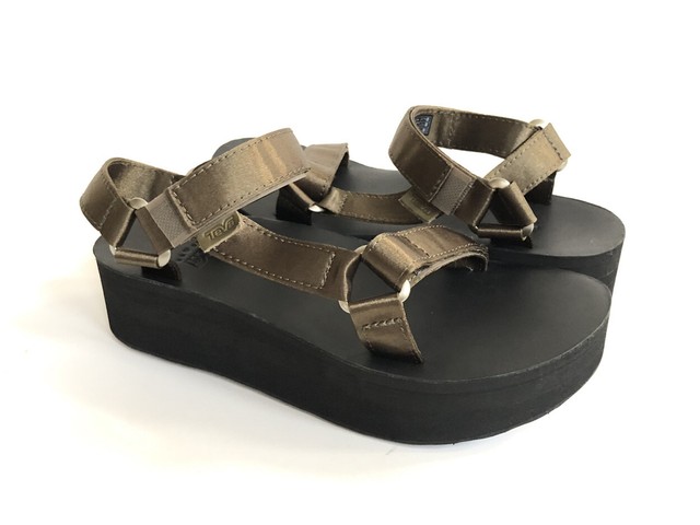 teva flatform satin