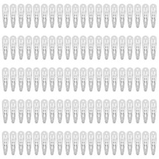 100 Pieces 2 Inch Small Metal Snap Hair Clips With Hole 5 CM Silver Barrettes