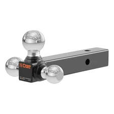 CURT 45655 Multi-Ball Mount (2" Solid Shank, 1-7/8", 2" & 2-5/16" Chrome Balls)