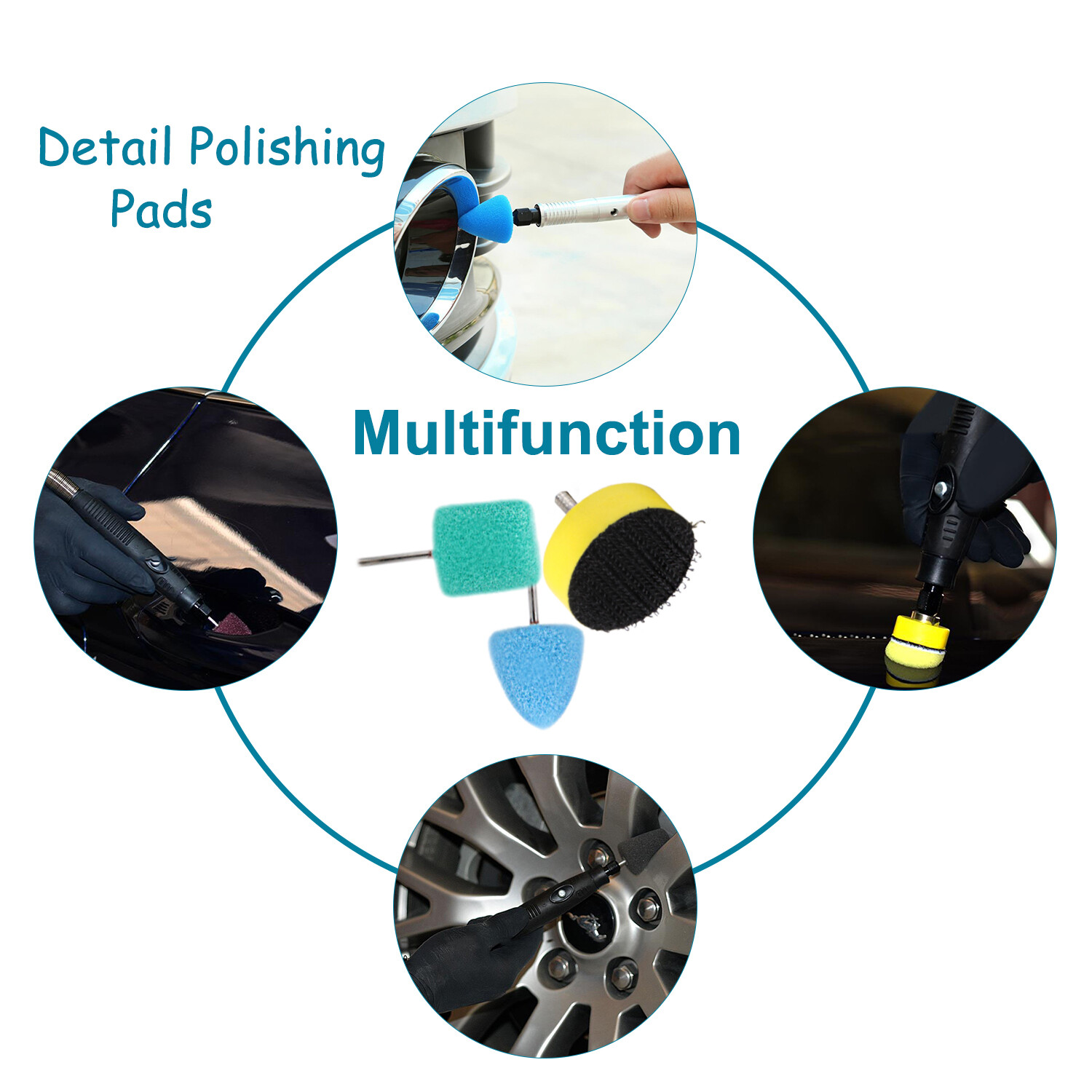 Pads Car Detail Polisher Pads for Cordless Electric Drill Buffing Wheel