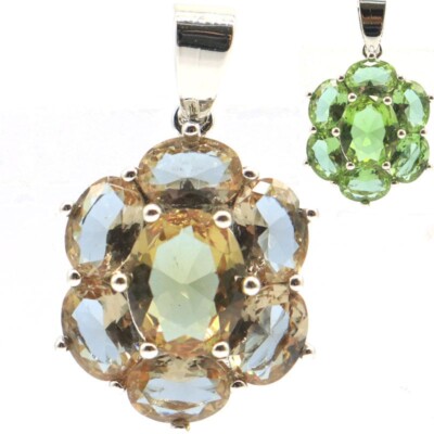 Buy 3 Get 1 Free Prevent Allergy Color Changing Zultanites Women Silver Pendant