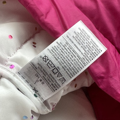 GAP girl's LIGHTWEIGHT PUFFER JACKET sz Large 10-11 Yo Hot Pink Winter Warm Coat - Bild 11 von 11